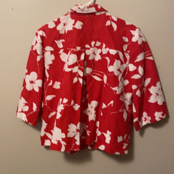 🌟NWT Cold water creek red & white jacket🌟 - Picture 6 of 12